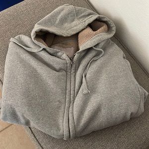 Hooded zip sweatshirt by Sonoma, grey, very warm!